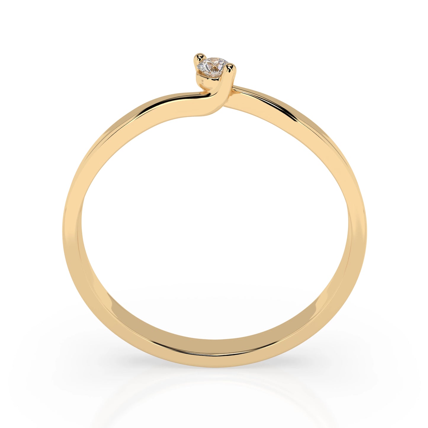 Solitaire Ring (Round), 0.04 ct — 101-10032(2.2)