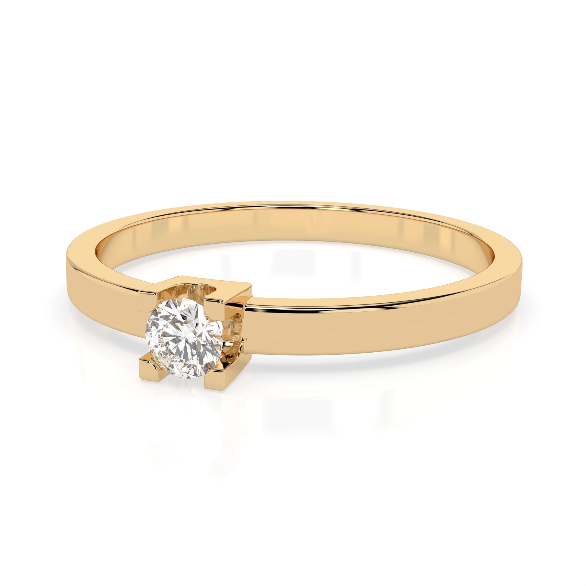Solitaire Ring (Round), 0.1 ct — 101-10036(3.0)