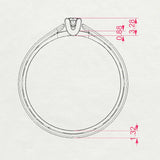 Solitaire Diamond Ring Round 0.08ct by Qutahia Jewellery