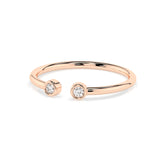 Minimalist Diamond Ring Round 0.04ct by Qutahia Jewellery