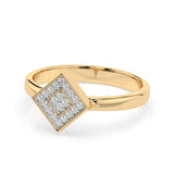 Illusion Diamond Ring Round 0.1ct by Qutahia Jewellery