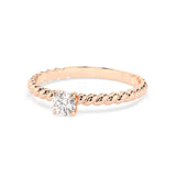 Solitaire Diamond Ring Round 0.3ct by Qutahia Jewellery