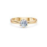 Round Brilliant Diamond Solitaire Engagement Ring 0.7ct by Qutahia Jewellery