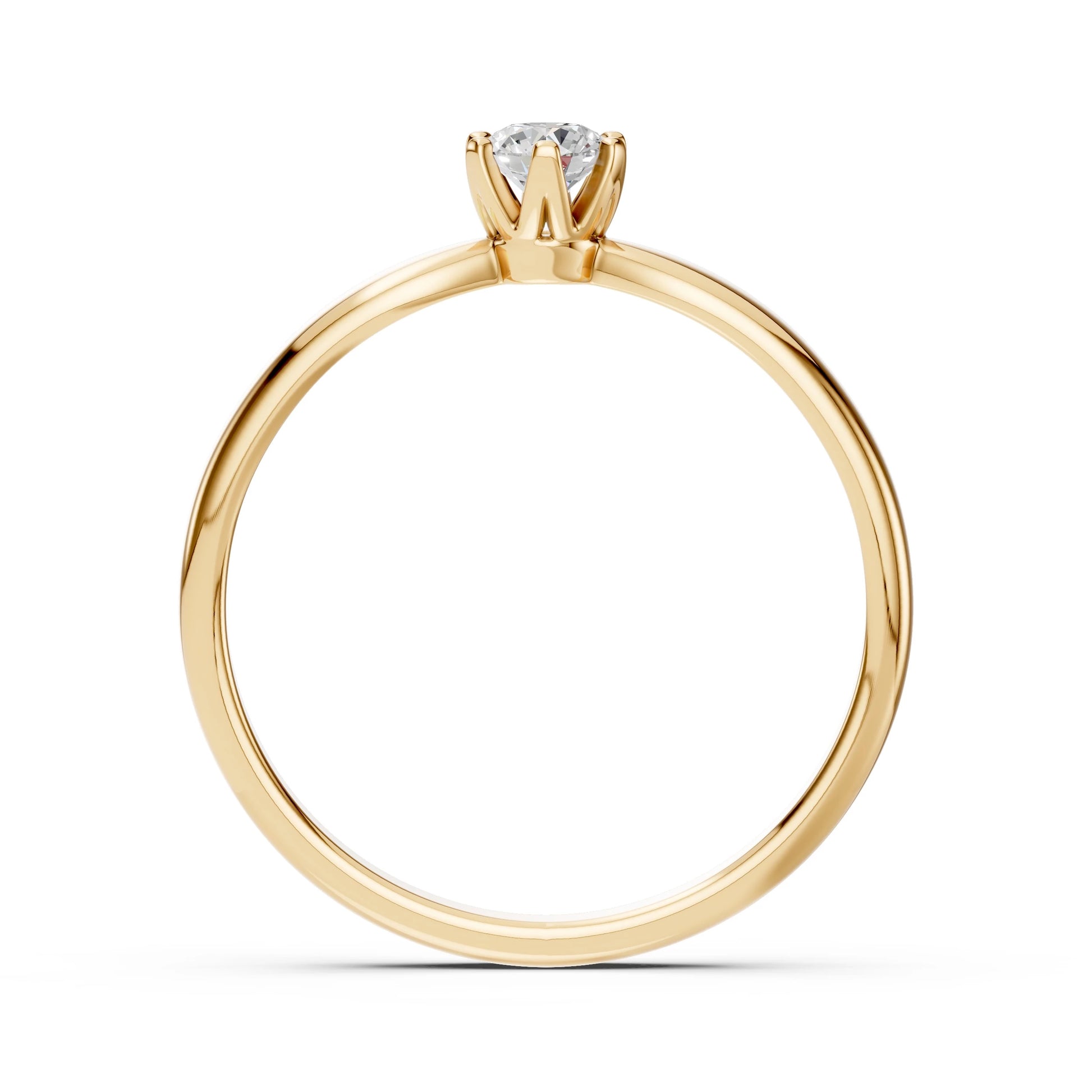 Solitaire Ring (Round), 0.15 ct — 101-10040(3.4)