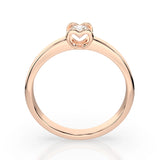 Solitaire Diamond Ring Round 0.15ct by Qutahia Jewellery