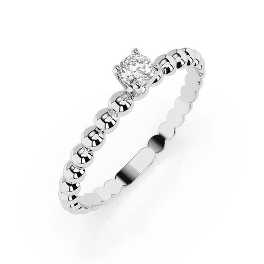 Solitaire Ring (Round), 0.08 ct — 101-10039(2.7)