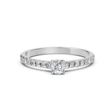 Solitaire Eternity Diamond Ring Round 0.3ct by Qutahia Jewellery