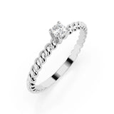 Solitaire Ring (Round), 0.08 ct — 101-10038(2.7)