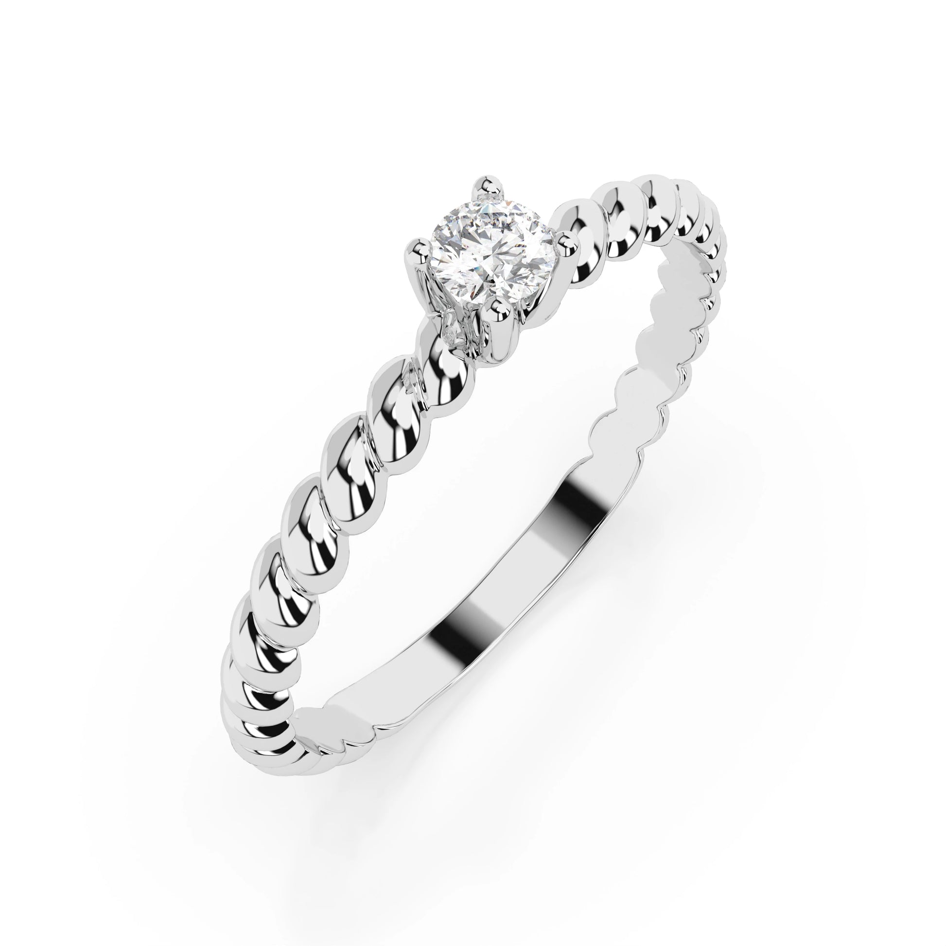 Solitaire Ring (Round), 0.08 ct — 101-10038(2.7)