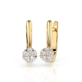 Illusion Diamond Earrings Round 0.06ct by Qutahia Jewellery