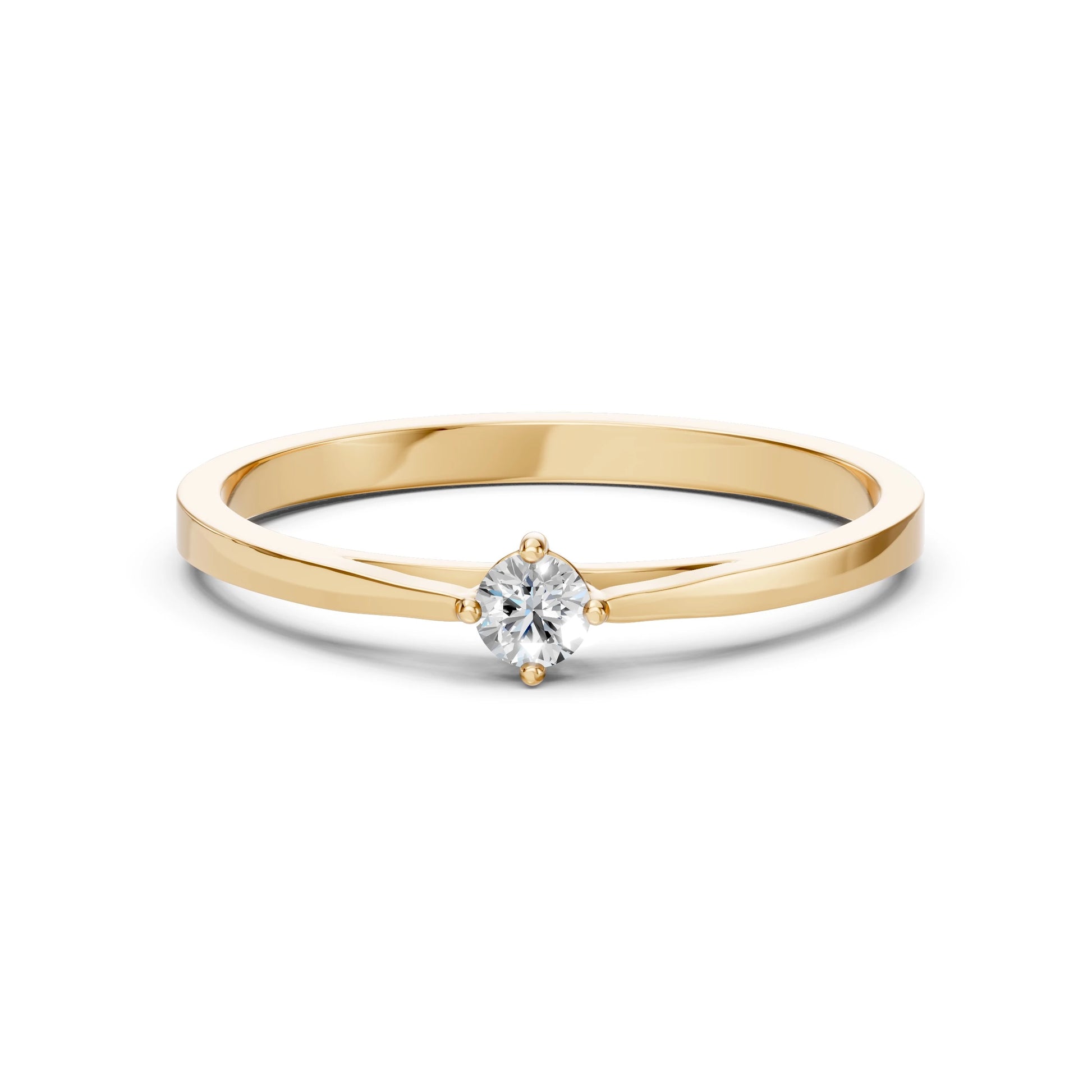 Solitaire Ring (Round), 0.1 ct — 101-10125(3.0)