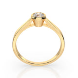 Solitaire Diamond Ring Round 0.2ct by Qutahia Jewellery