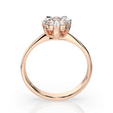 Illusion Diamond Ring Round 0.15ct by Qutahia Jewellery