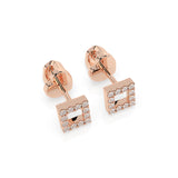 Small Diamond Earrings Round 0.14ct by Qutahia Jewellery