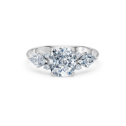 Cushion Lab Grown Diamond Side Stone Eternity Ring 2.0ct by Qutahia Jewellery