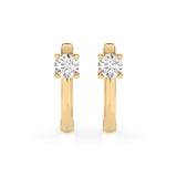 Solitaire English Lock Earring (Round), 0.6 ct β 102-10089(4.2)