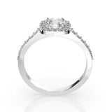 Solitaire Eternity Diamond Ring Round 0.4ct by Qutahia Jewellery