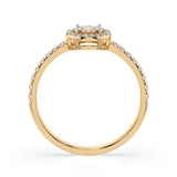 Illusion Diamond Ring Round 0.03ct by Qutahia Jewellery