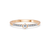 Solitaire Eternity Diamond Ring Round Brilliant 0.07ct by Qutahia Jewellery