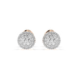Illusion Diamond Earrings Round 0.46ct by Qutahia Jewellery