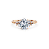 Oval Lab Grown Diamond Classic Pave Eternity Ring 1.5ct by Qutahia Jewellery