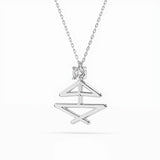 Delicate Diamond Necklace Round 0.1ct by Qutahia Jewellery