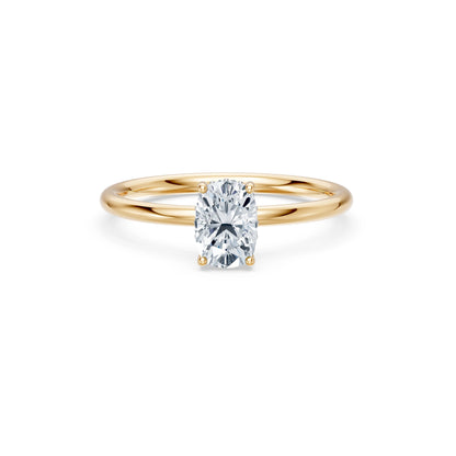 Cushion Lab Grown Diamond Micro Pave Engagement Ring 1.0ct by Qutahia Jewellery