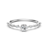 Solitaire Eternity Diamond Ring Round 0.3ct by Qutahia Jewellery