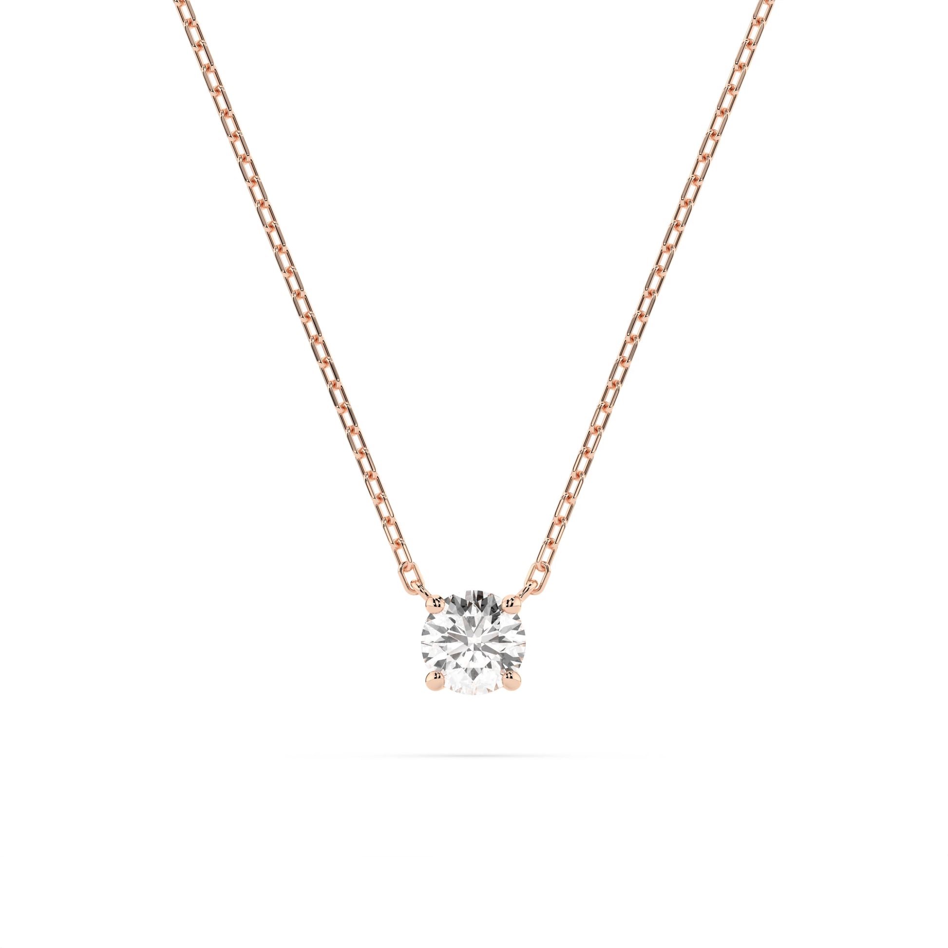 Solitaire Necklace (Round), 0.2 ct — 104-10040(3.7)