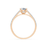 Cushion Lab Grown Diamond Slim Pave Eternity Ring 1.0ct by Qutahia Jewellery