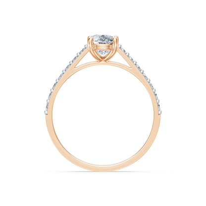 Cushion Lab Grown Diamond Slim Pave Eternity Ring 1.0ct by Qutahia Jewellery