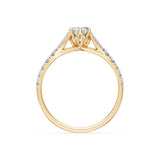 Emerald Lab Grown Diamond Micro Pave Eternity Ring 1.5ct by Qutahia Jewellery