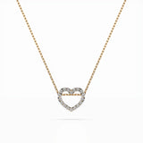 Delicate Diamond Necklace Round 0.09ct by Qutahia Jewellery
