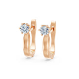 Small Diamond Earrings Round Brilliant 0.5ct by Qutahia Jewellery
