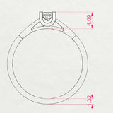 Solitaire Ring (Round), 0.15 ct — 101-10020(3.4)