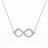Delicate Diamond Necklace Round 0.19ct by Qutahia Jewellery
