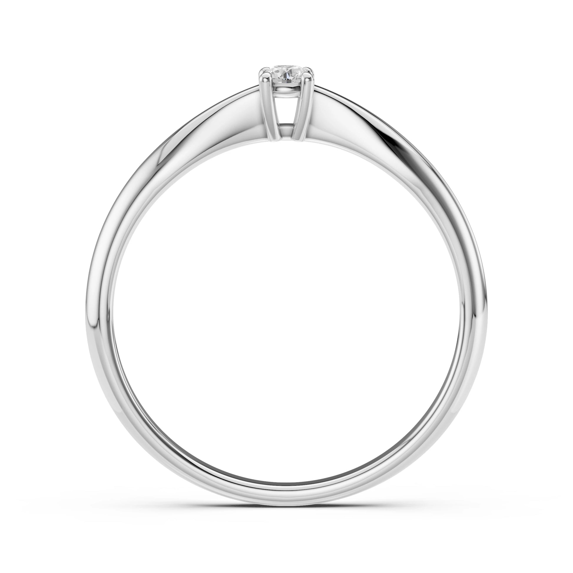Solitaire Ring (Round), 0.1 ct — 101-10021(3.0)