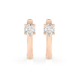 Solitaire English Lock Earring (Round), 0.6 ct β 102-10089(4.2)