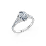 Oval Lab Grown Diamond Micro Pave Eternity Ring 1.5ct by Qutahia Jewellery
