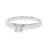 Solitaire Diamond Ring Round 0.06ct by Qutahia Jewellery
