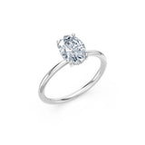 Oval Lab Grown Diamond Micro Pave Engagement Ring 1.5ct by Qutahia Jewellery