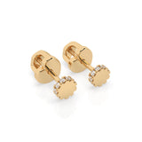 Small Diamond Earrings Round 0.1ct by Qutahia Jewellery