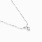 Diamond Pendant Necklace Round 0.1ct by Qutahia Jewellery