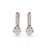 Illusion Diamond Earrings Round 0.06ct by Qutahia Jewellery