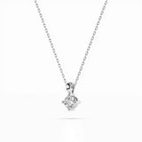 Diamond Pendant Necklace Round 0.1ct by Qutahia Jewellery