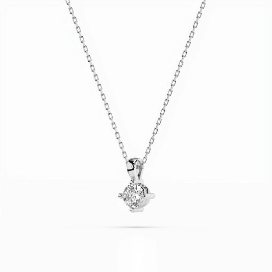 Solitaire Necklace (Round), 0.1 ct — 104-10011(3.0)