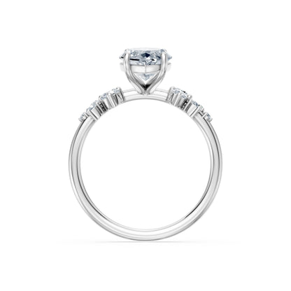 Marquise Lab Grown Diamond Classic Pave Eternity Ring 2.0ct by Qutahia Jewellery