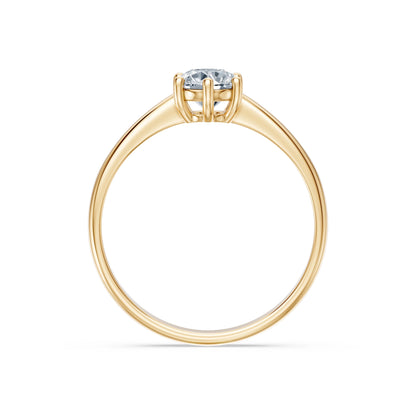 Round Brilliant Diamond Solitaire Engagement Ring 0.7ct by Qutahia Jewellery