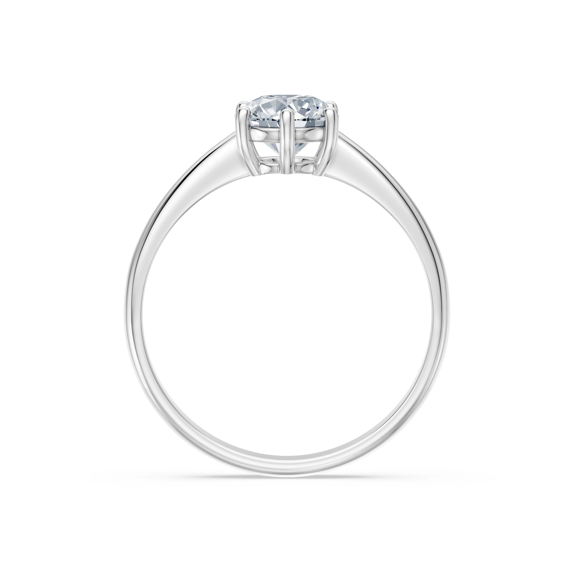 Round Brilliant Diamond Classic Solitaire Engagement Ring 1.0ct by Qutahia Jewellery