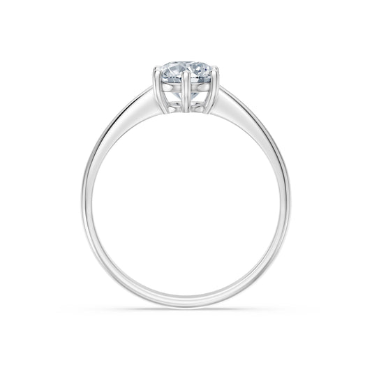 Round Brilliant Diamond Classic Solitaire Engagement Ring 1.0ct by Qutahia Jewellery
